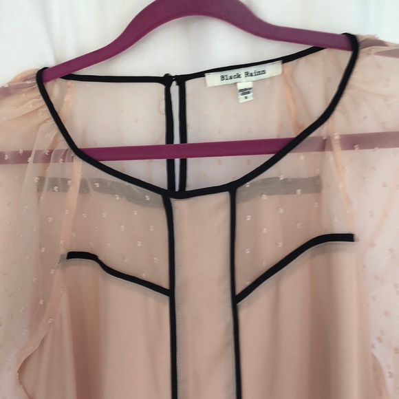 Peach and Black blouse - Picture 2 of 2